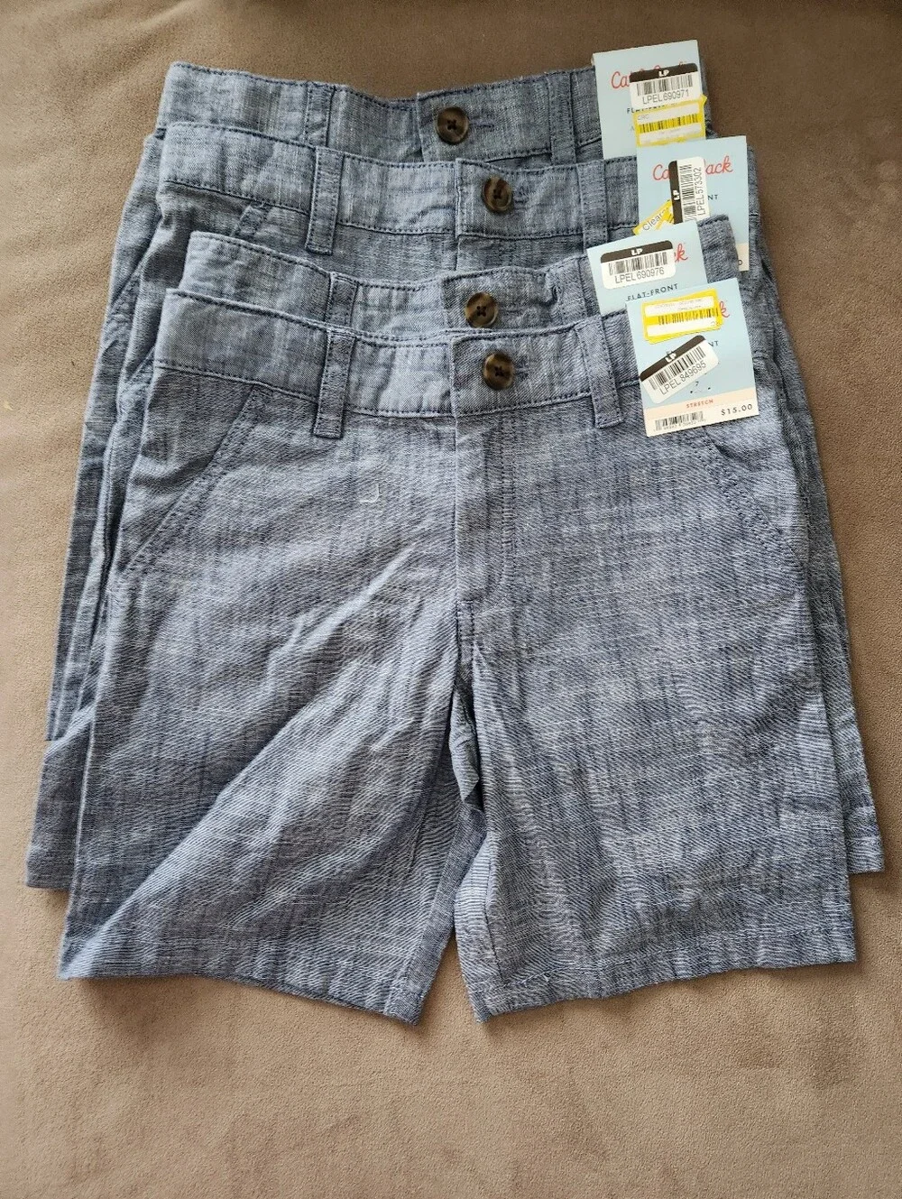 ✨️💕NWT Cat and Jack 5 Pack Shorts Size 7 Blue - Picture 3 of 5